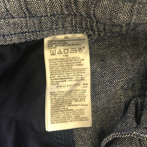 Old Navy High Waisted Linen-Blend Shorts 3.5" inseam Chambray Blue PLUS Size 4X - Picture 8 of 13